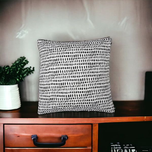 Buy Linen Cushion Cover With Coconut Shell Buttons