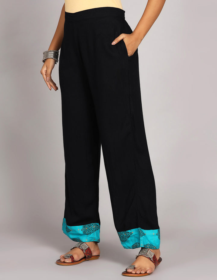 Black elasticated pant 